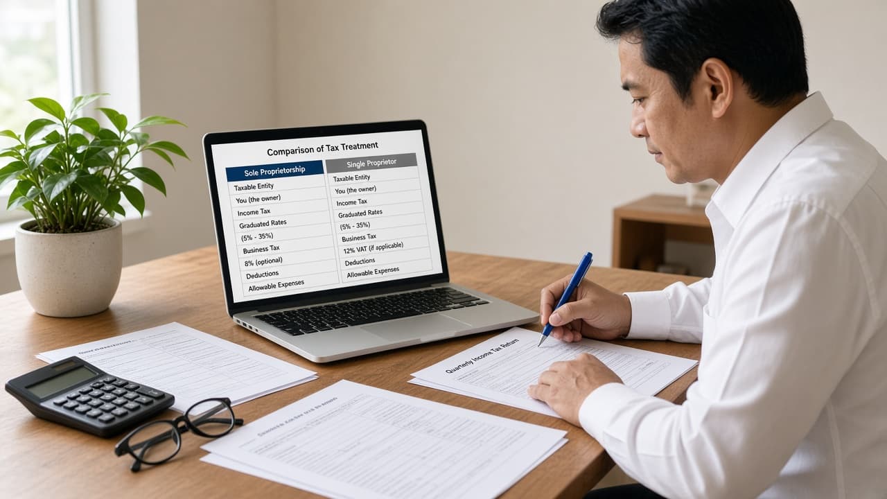 VAT, Non-VAT, and income tax in the Philippines
